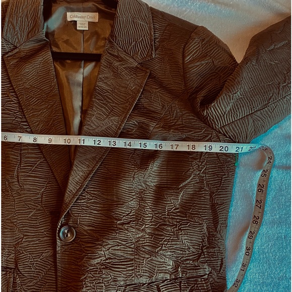 Coldwater Creek Brown Textured Blazer Jacket - Picture 9 of 9